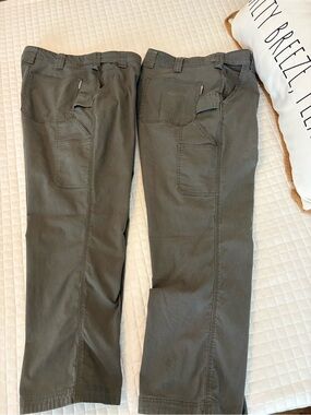 2-Duluth Trading Co Gunmetal Cool Max Flex Firehouse Relaxed Fit